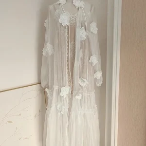 Quality 2025 Spring 3D Flower Embroidery Eyelash Lace Two Piece Set Midi Dresses Women Summer Holiday Evening Party Long Dress